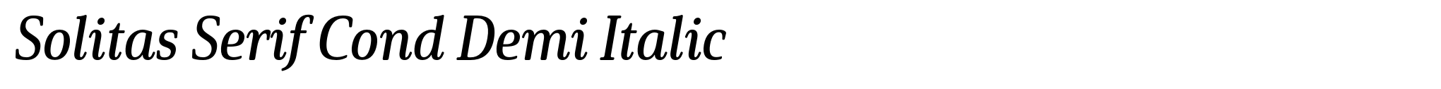 Solitas Serif Cond Demi Italic image